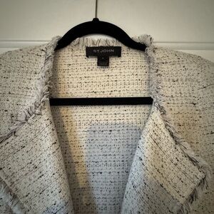 St. John Women's White Tweed Blazer